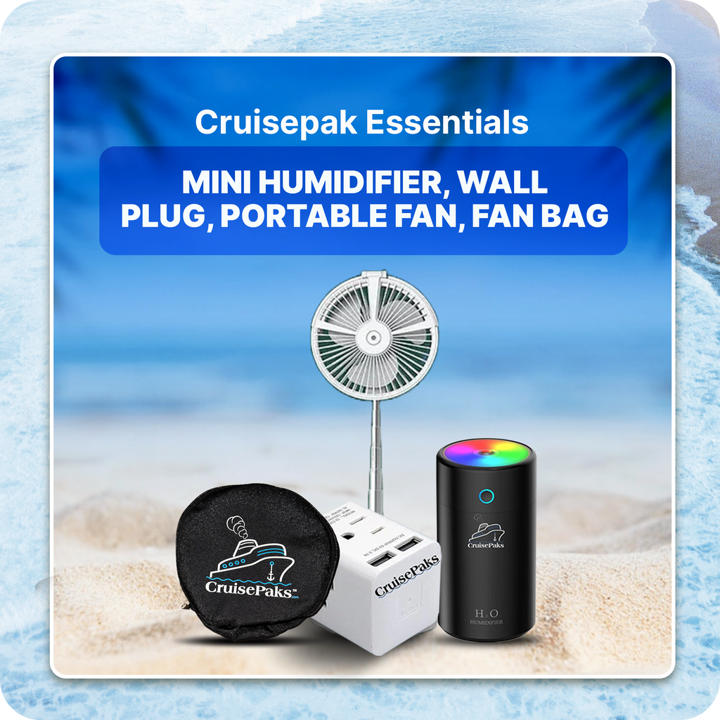 Cruise Essentials Mini Humidifier Wall plug Portable Fan