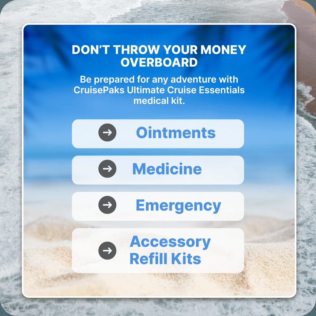 Cruise Essentials First Aid Refill Kits Add On | Choose your preference from the drop down menu