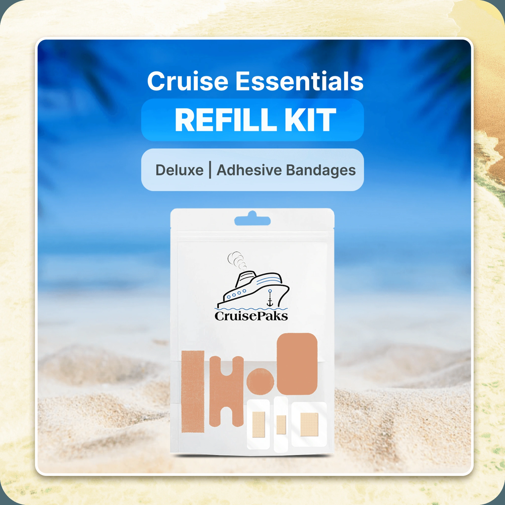 Cruise Essentials Refill Kit | Deluxe | Waterproof Adhesive Bandages