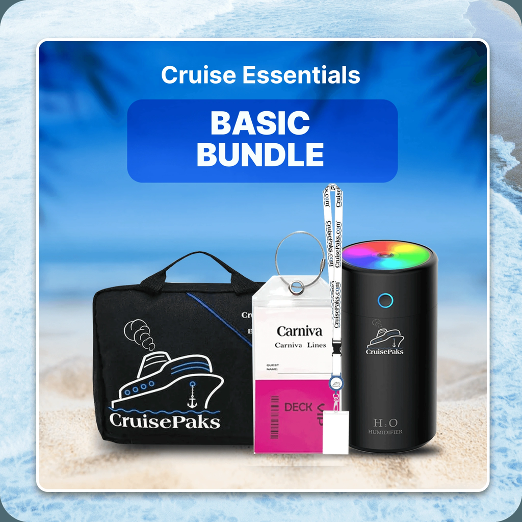 CruisePaks Basic Bundle | 2 pack Lanyard |2 pack Luggage Tag | Humidifier