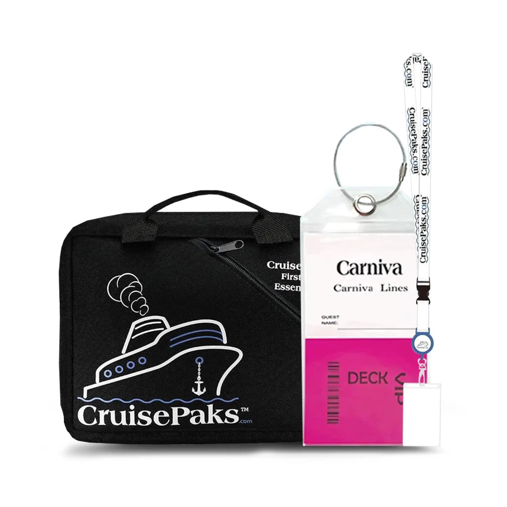 Deluxe Cruise Essentials Bundle - 2 Lanyards | 2 Luggage Tags