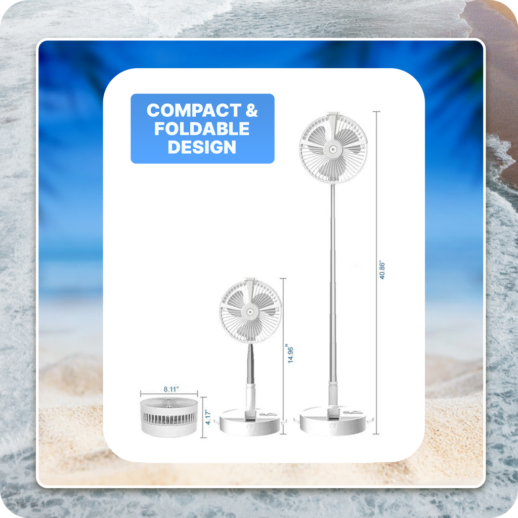 compact & foldable design fan